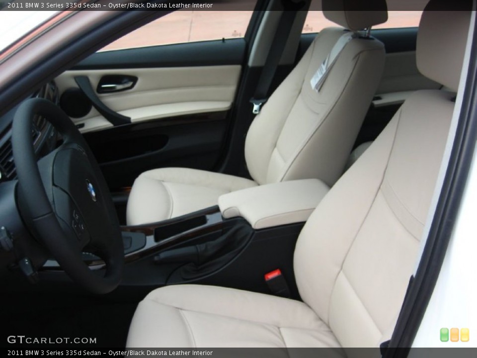 Oyster/Black Dakota Leather Interior Photo for the 2011 BMW 3 Series 335d Sedan #54467375