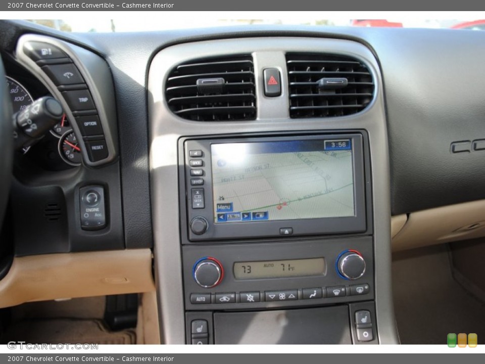 Cashmere Interior Navigation for the 2007 Chevrolet Corvette Convertible #54469461