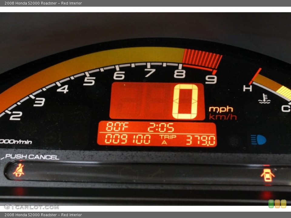 Red Interior Gauges for the 2008 Honda S2000 Roadster #54470169