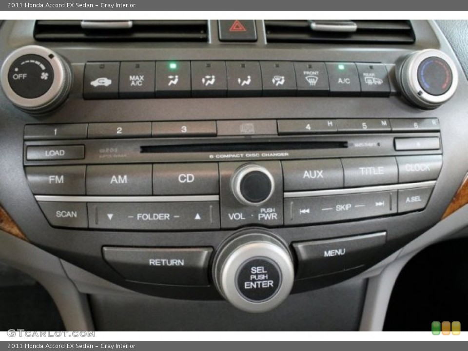 Gray Interior Controls for the 2011 Honda Accord EX Sedan #54470331