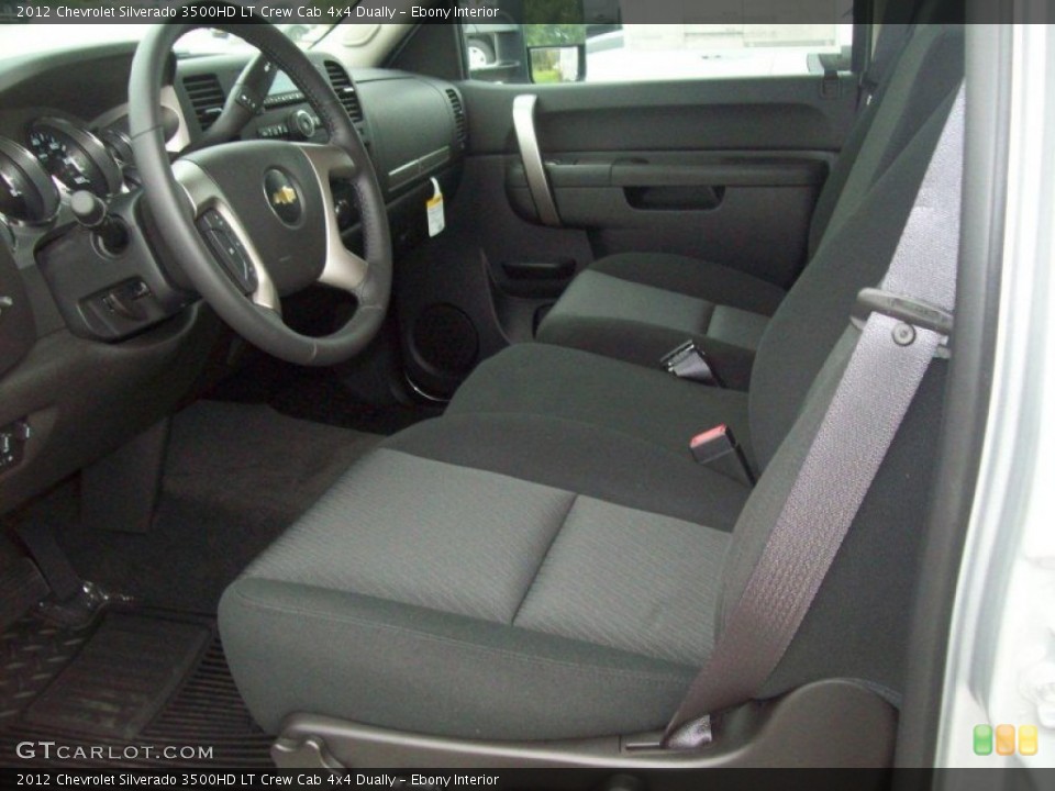 Ebony Interior Photo for the 2012 Chevrolet Silverado 3500HD LT Crew Cab 4x4 Dually #54471293