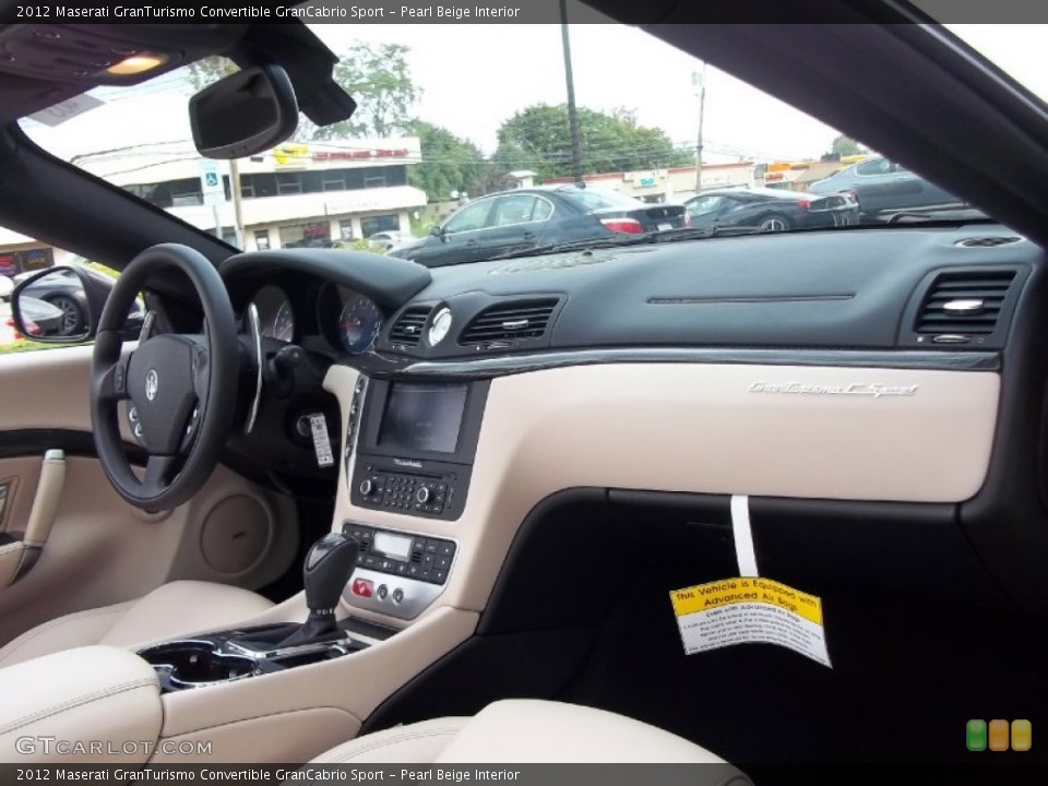 Pearl Beige Interior Dashboard for the 2012 Maserati GranTurismo Convertible GranCabrio Sport #54471585