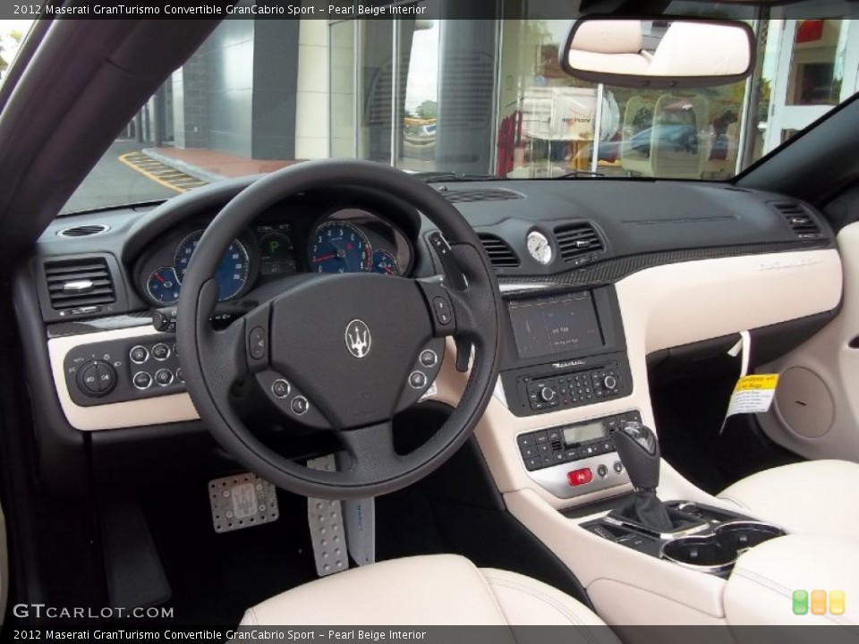 Pearl Beige Interior Dashboard for the 2012 Maserati GranTurismo Convertible GranCabrio Sport #54471630