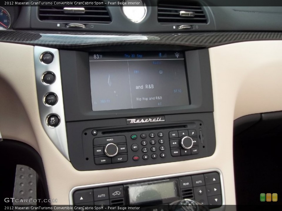 Pearl Beige Interior Controls for the 2012 Maserati GranTurismo Convertible GranCabrio Sport #54471648