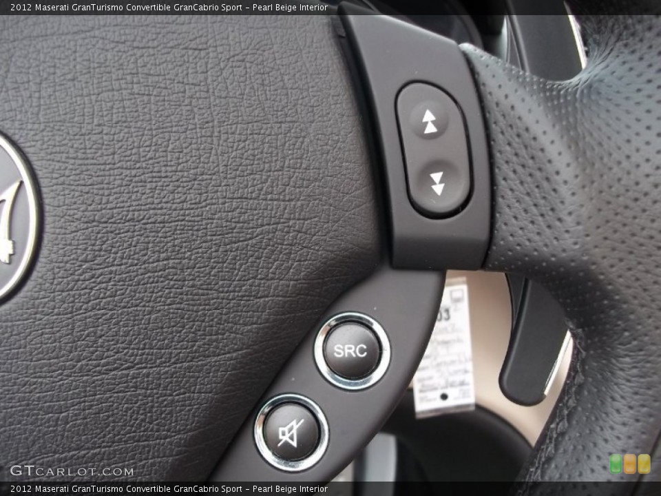 Pearl Beige Interior Controls for the 2012 Maserati GranTurismo Convertible GranCabrio Sport #54471675