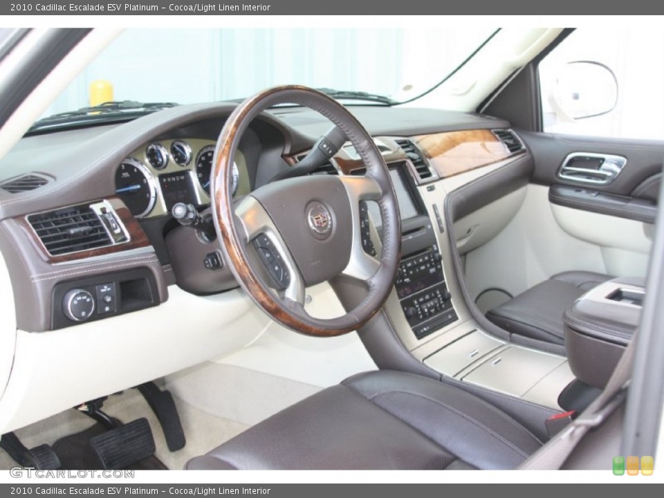 Cocoa/Light Linen Interior Dashboard for the 2010 Cadillac Escalade ESV Platinum #54472785