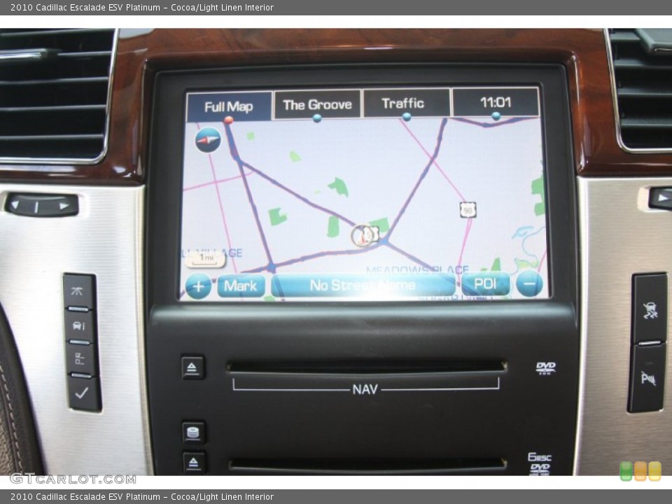 Cocoa/Light Linen Interior Navigation for the 2010 Cadillac Escalade ESV Platinum #54472854