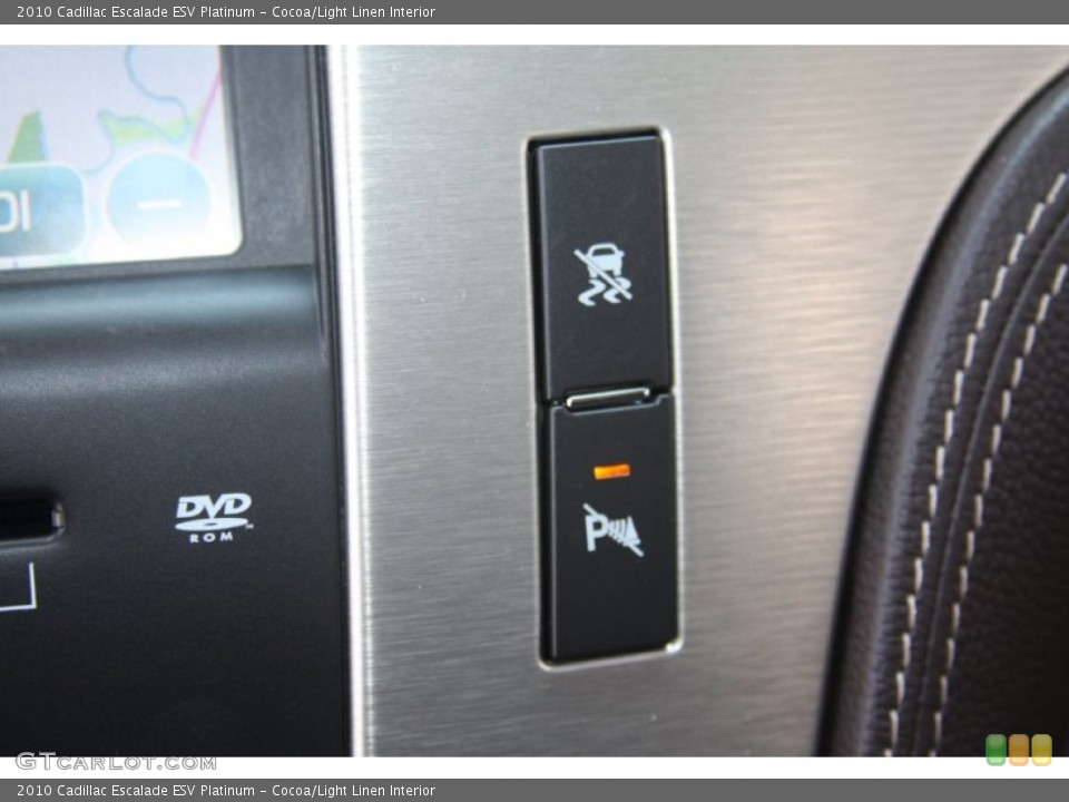 Cocoa/Light Linen Interior Controls for the 2010 Cadillac Escalade ESV Platinum #54472881