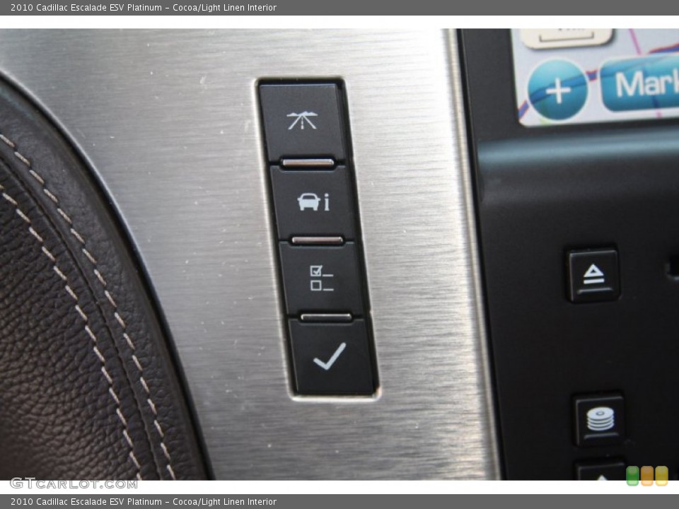 Cocoa/Light Linen Interior Controls for the 2010 Cadillac Escalade ESV Platinum #54472890