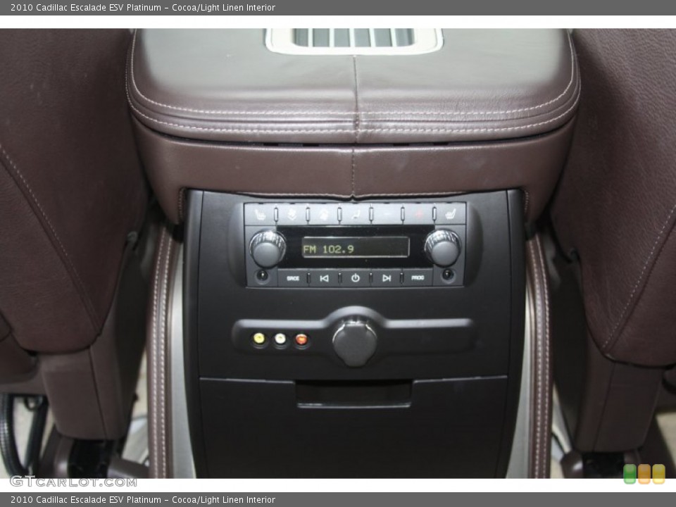 Cocoa/Light Linen Interior Controls for the 2010 Cadillac Escalade ESV Platinum #54473016