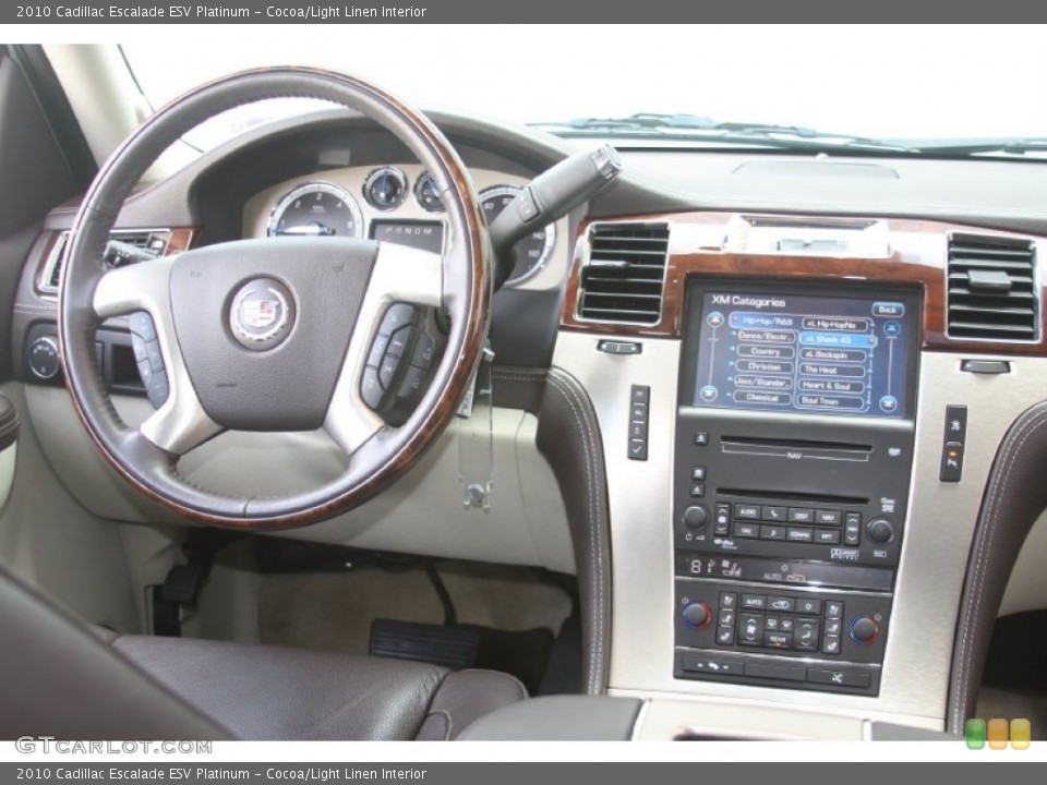 Cocoa/Light Linen Interior Dashboard for the 2010 Cadillac Escalade ESV Platinum #54473025
