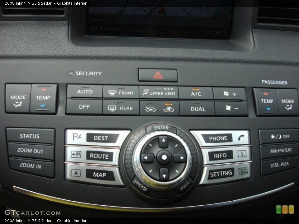 Graphite Interior Controls for the 2008 Infiniti M 35 S Sedan #54475683
