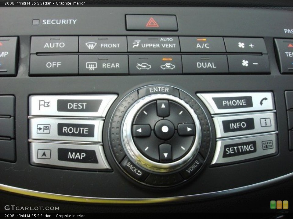 Graphite Interior Controls for the 2008 Infiniti M 35 S Sedan #54475692