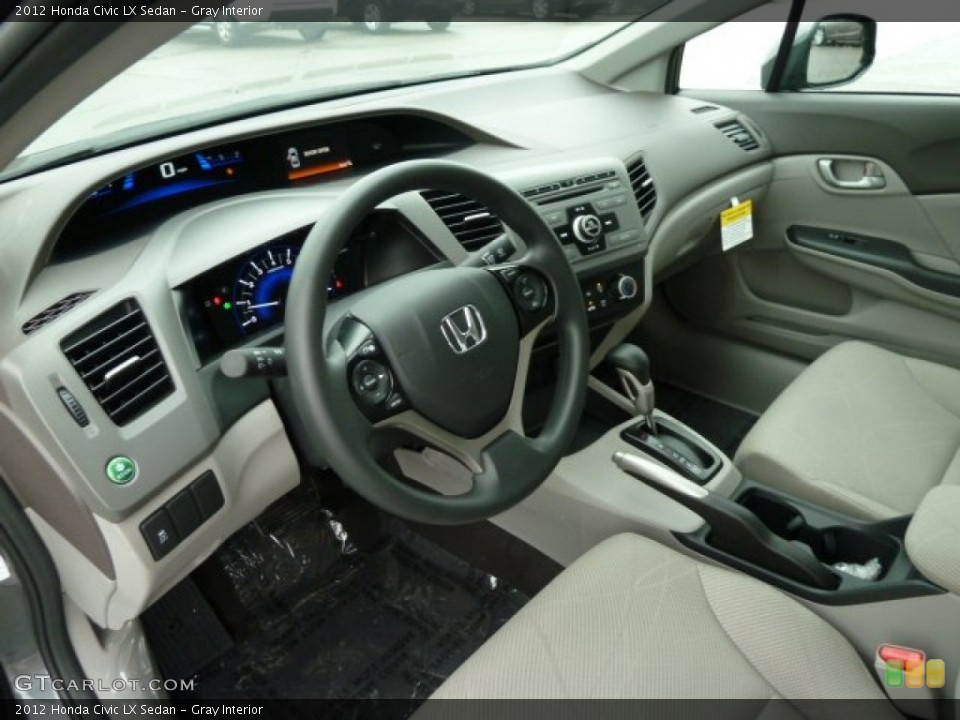 Gray Interior Prime Interior for the 2012 Honda Civic LX Sedan #54480344