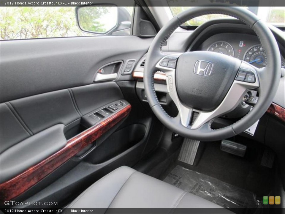 Black Interior Steering Wheel for the 2012 Honda Accord Crosstour EX-L #54480489