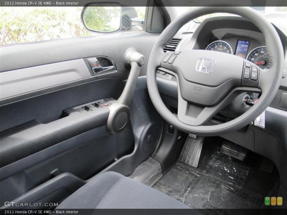 Black Interior Steering Wheel for the 2011 Honda CR-V SE 4WD #54480584
