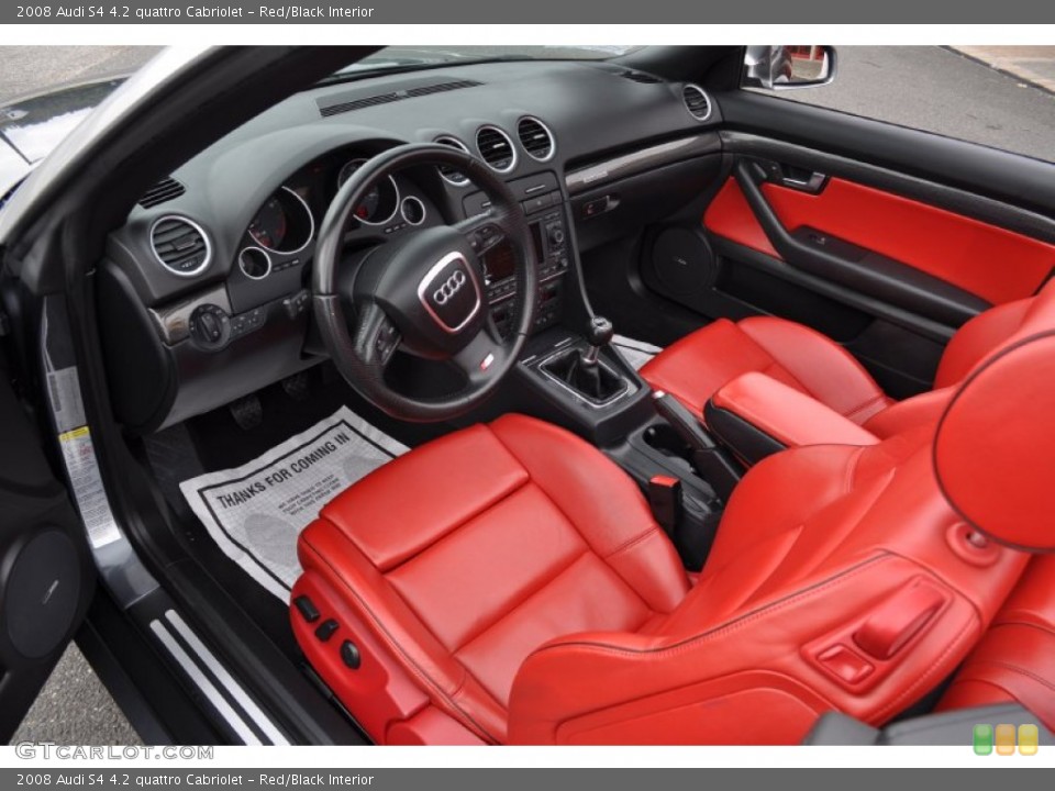 Red/Black 2008 Audi S4 Interiors