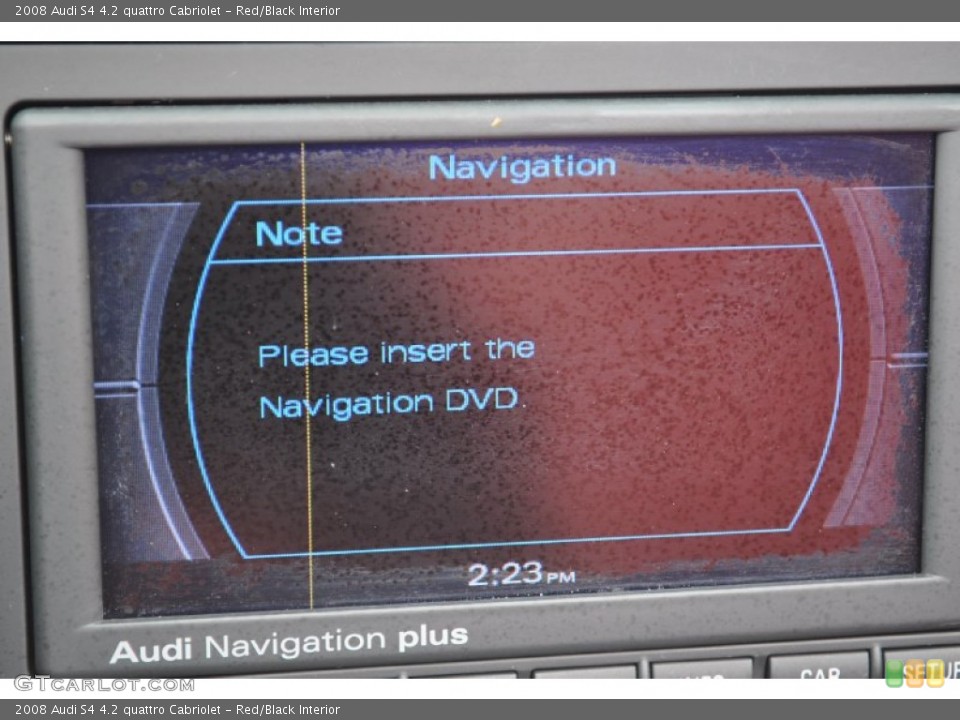 Red/Black Interior Navigation for the 2008 Audi S4 4.2 quattro Cabriolet #54482825