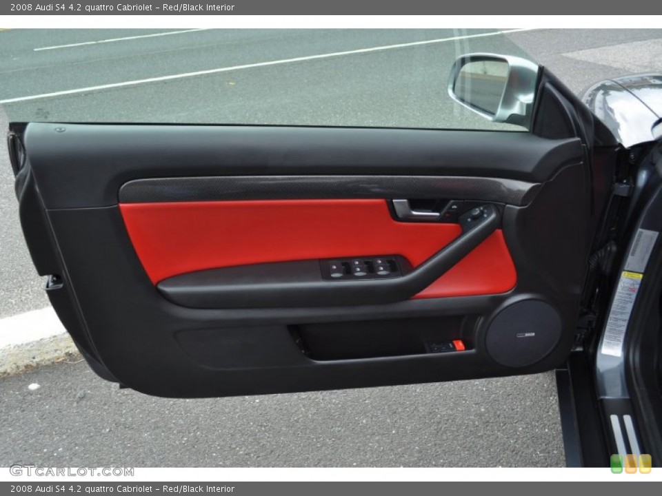 Red/Black Interior Door Panel for the 2008 Audi S4 4.2 quattro Cabriolet #54482948