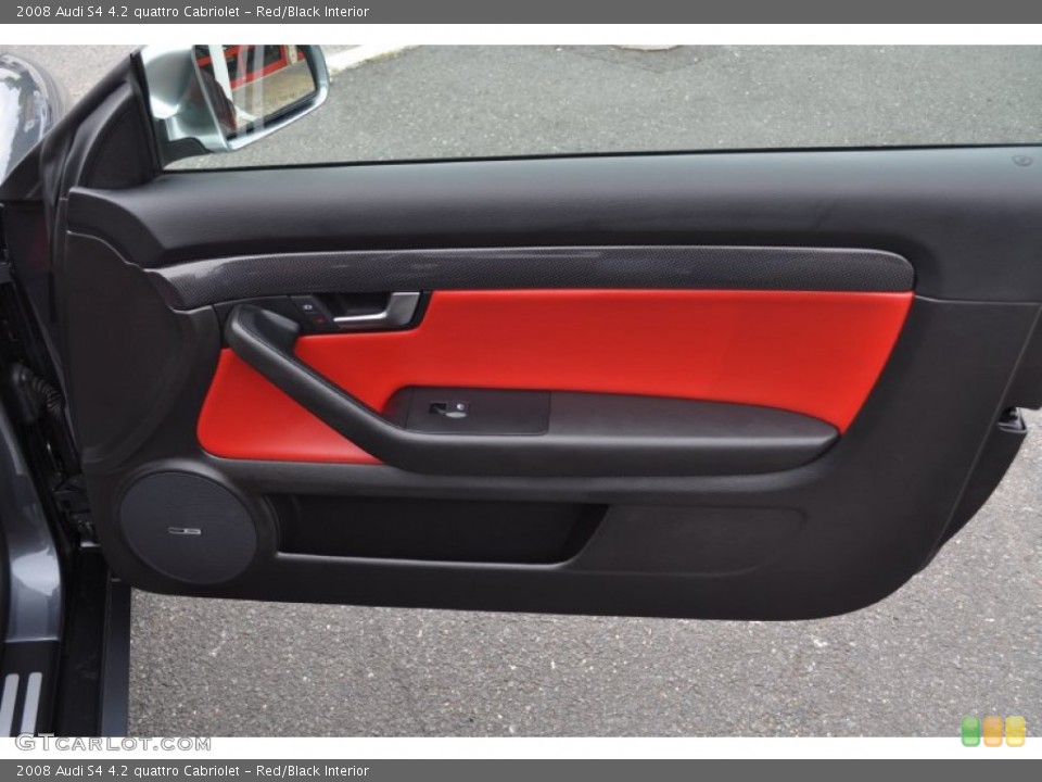 Red/Black Interior Door Panel for the 2008 Audi S4 4.2 quattro Cabriolet #54482957