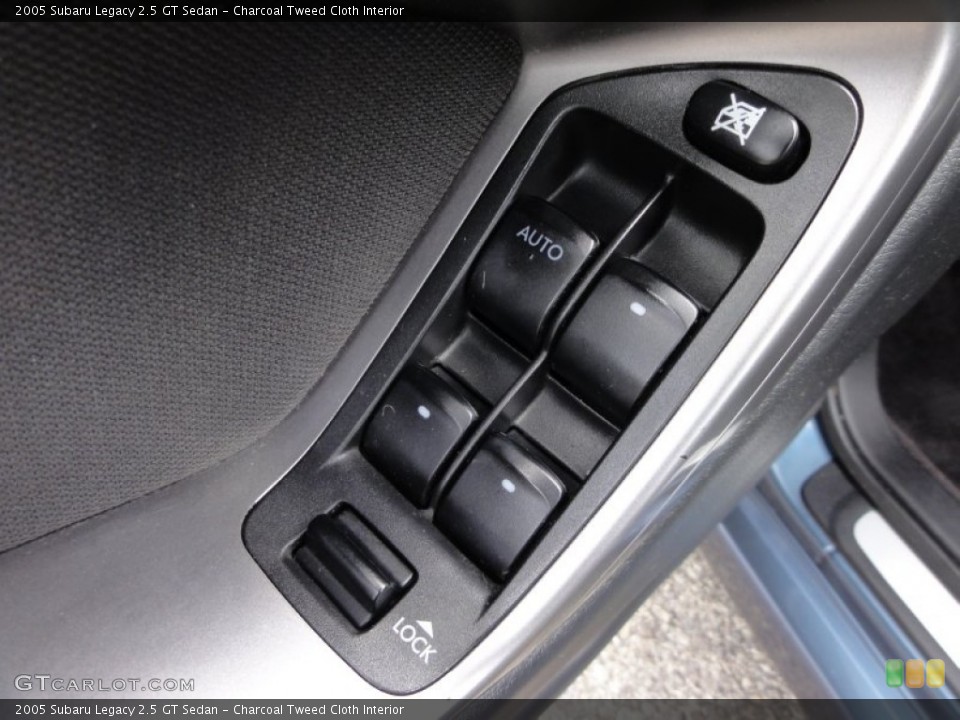 Charcoal Tweed Cloth Interior Controls for the 2005 Subaru Legacy 2.5 GT Sedan #54483656