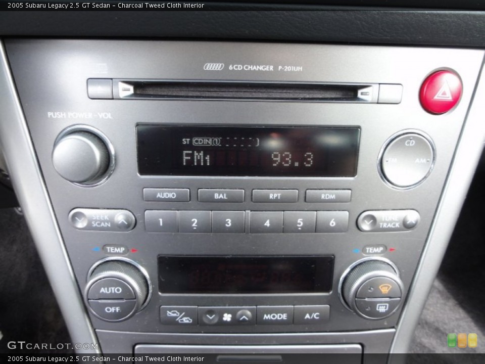 Charcoal Tweed Cloth Interior Audio System for the 2005 Subaru Legacy 2.5 GT Sedan #54483905