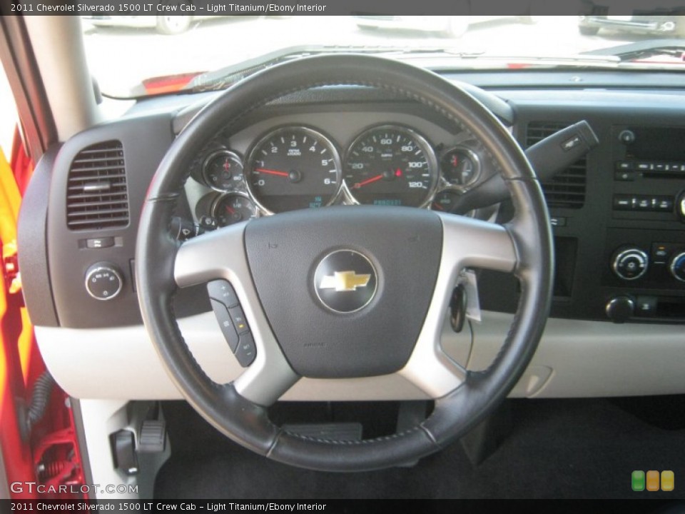 Light Titanium/Ebony Interior Steering Wheel for the 2011 Chevrolet Silverado 1500 LT Crew Cab #54484457