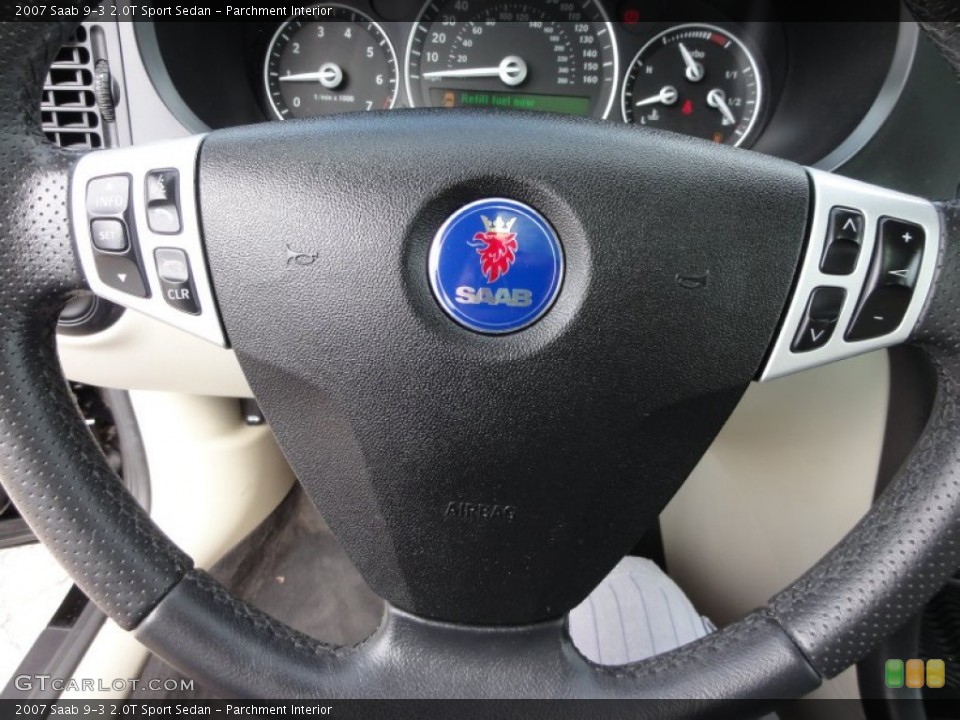 Parchment Interior Steering Wheel for the 2007 Saab 9-3 2.0T Sport Sedan #54485312