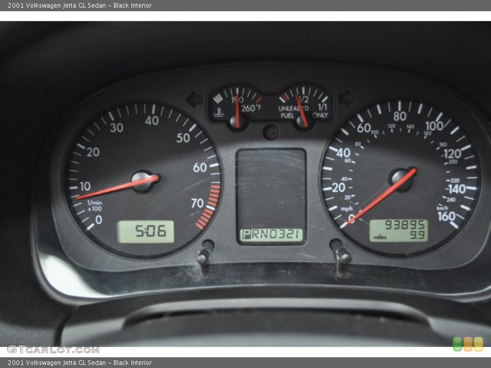 Black Interior Gauges for the 2001 Volkswagen Jetta GL Sedan #54485396