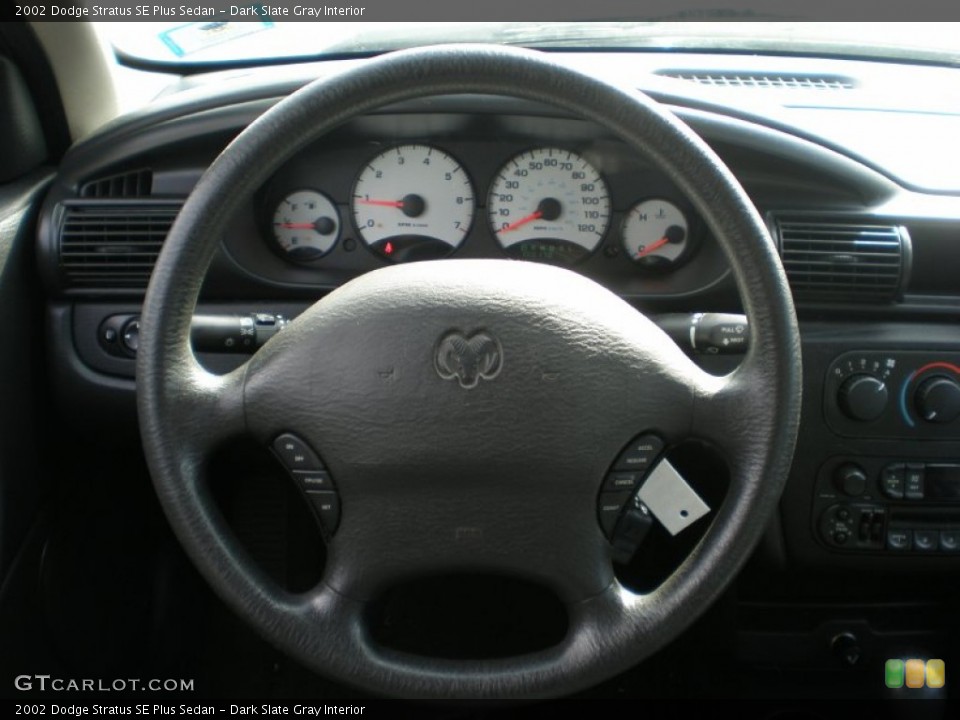 Dark Slate Gray Interior Steering Wheel for the 2002 Dodge Stratus SE Plus Sedan #54487022