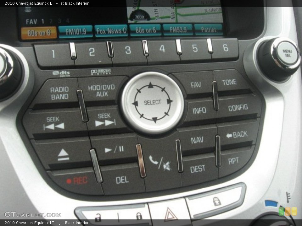 Jet Black Interior Controls for the 2010 Chevrolet Equinox LT #54490271
