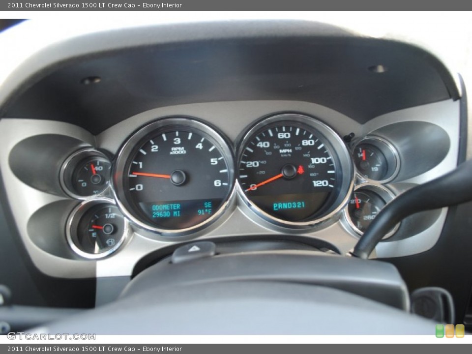Ebony Interior Gauges for the 2011 Chevrolet Silverado 1500 LT Crew Cab #54490838