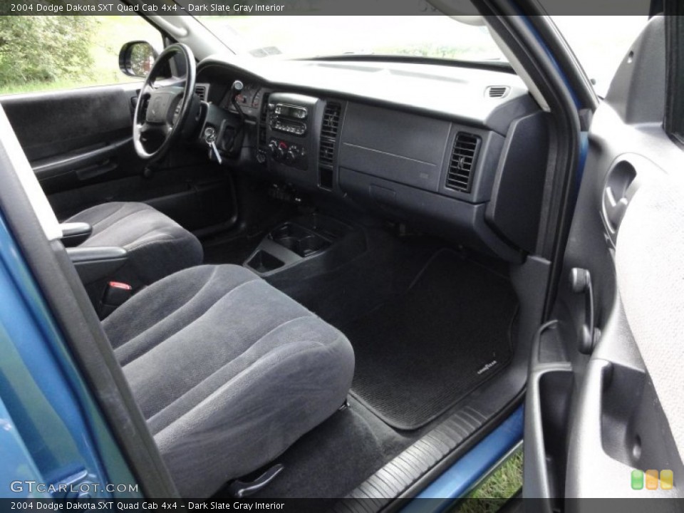 Dark Slate Gray Interior Dashboard for the 2004 Dodge Dakota SXT Quad Cab 4x4 #54491952