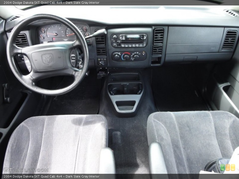 Dark Slate Gray Interior Dashboard for the 2004 Dodge Dakota SXT Quad Cab 4x4 #54492017