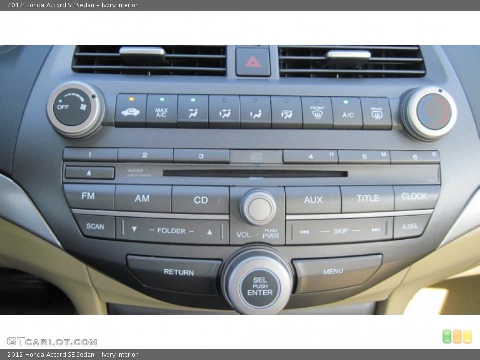 Ivory Interior Controls for the 2012 Honda Accord SE Sedan #54492869