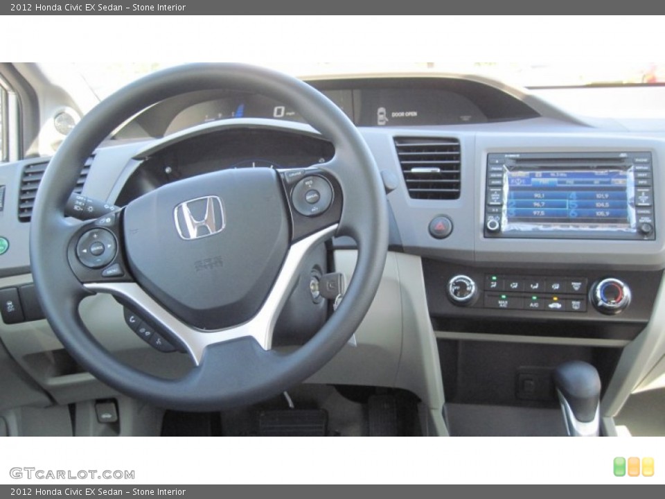 Stone Interior Dashboard for the 2012 Honda Civic EX Sedan #54493025