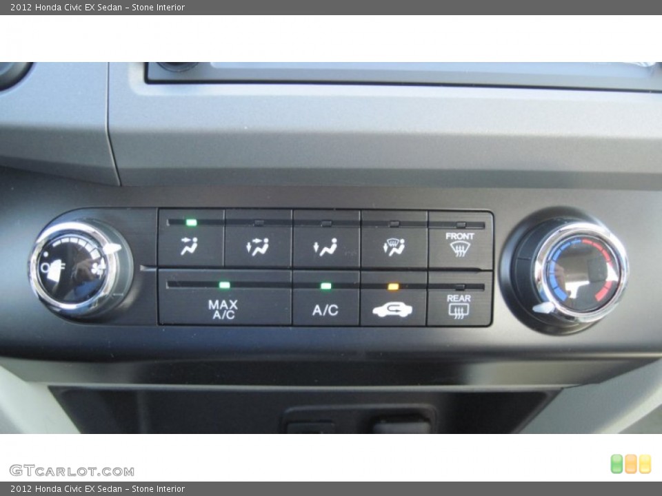 Stone Interior Controls for the 2012 Honda Civic EX Sedan #54493074