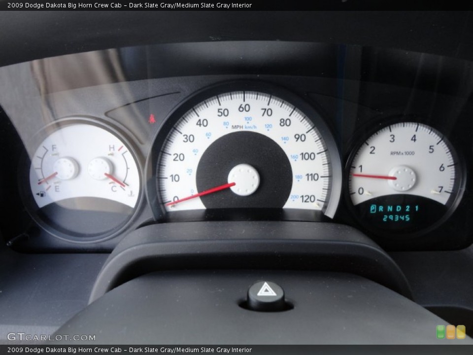 Dark Slate Gray/Medium Slate Gray Interior Gauges for the 2009 Dodge Dakota Big Horn Crew Cab #54494267