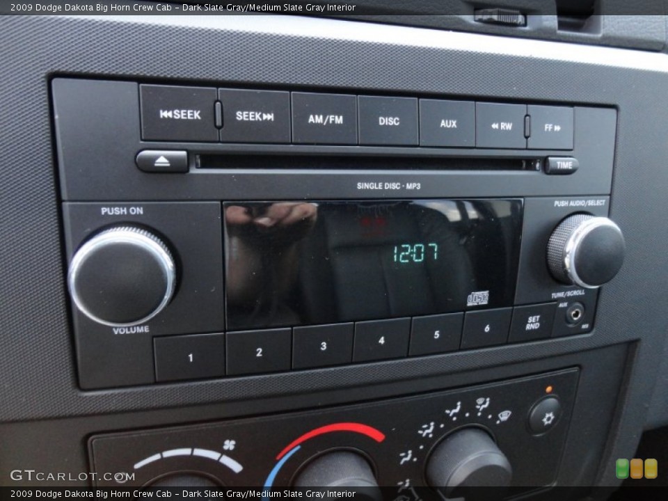 Dark Slate Gray/Medium Slate Gray Interior Audio System for the 2009 Dodge Dakota Big Horn Crew Cab #54494275