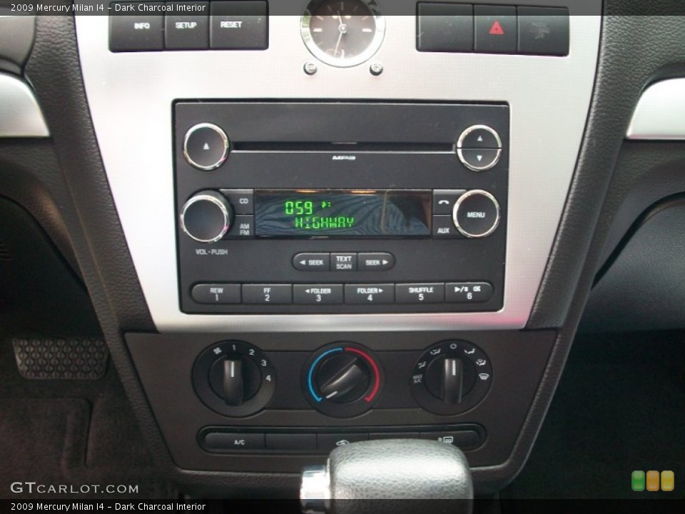 Dark Charcoal Interior Controls for the 2009 Mercury Milan I4 #54497300