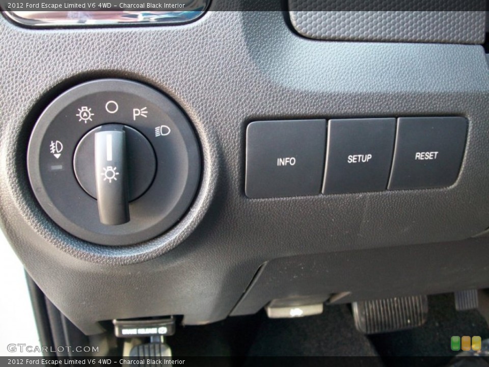 Charcoal Black Interior Controls for the 2012 Ford Escape Limited V6 4WD #54497441
