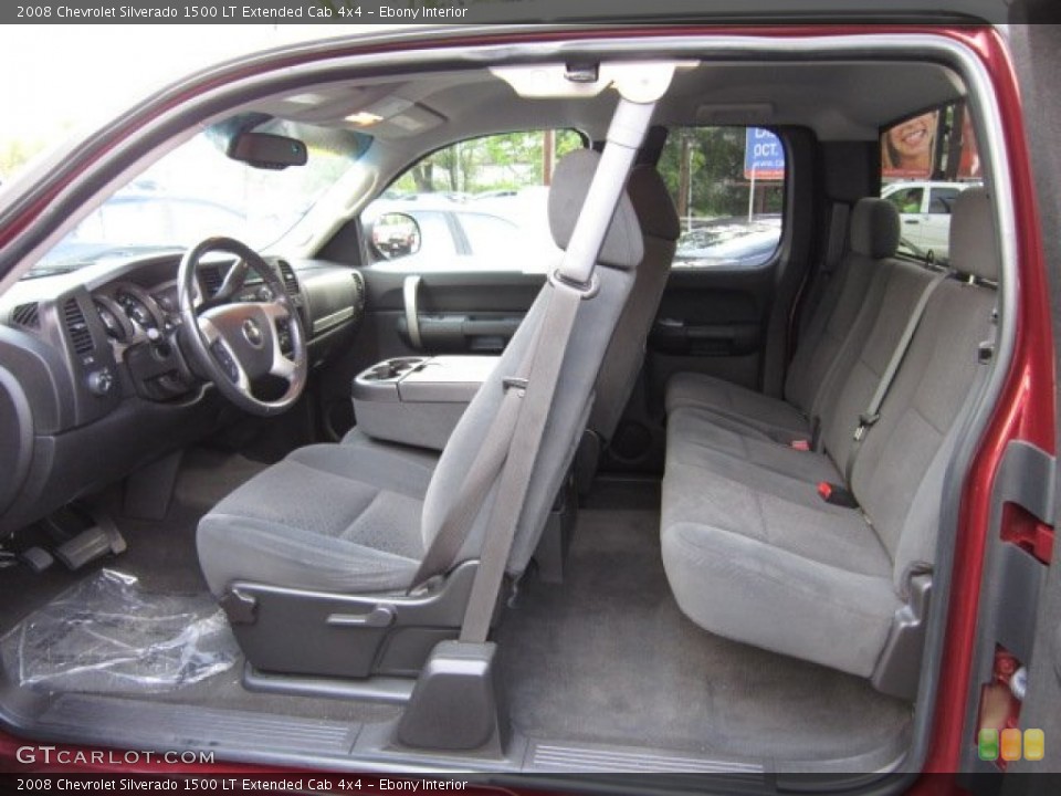 Ebony Interior Photo for the 2008 Chevrolet Silverado 1500 LT Extended Cab 4x4 #54498473