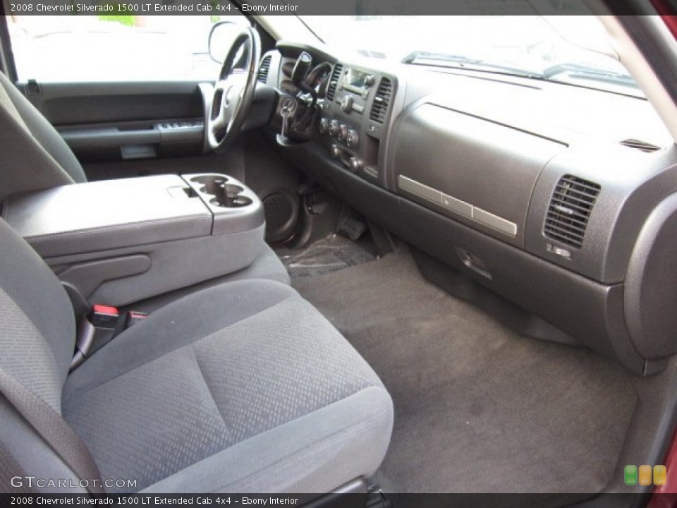 Ebony Interior Dashboard for the 2008 Chevrolet Silverado 1500 LT Extended Cab 4x4 #54498491
