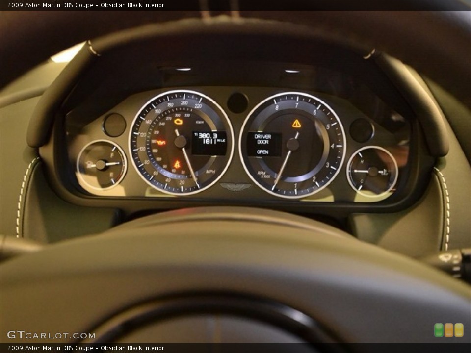 Obsidian Black Interior Gauges for the 2009 Aston Martin DBS Coupe #54501656