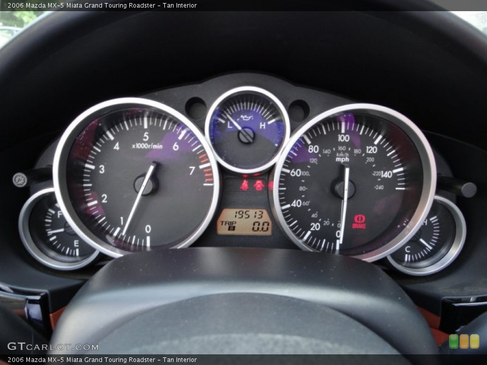 Tan Interior Gauges for the 2006 Mazda MX-5 Miata Grand Touring Roadster #54501782