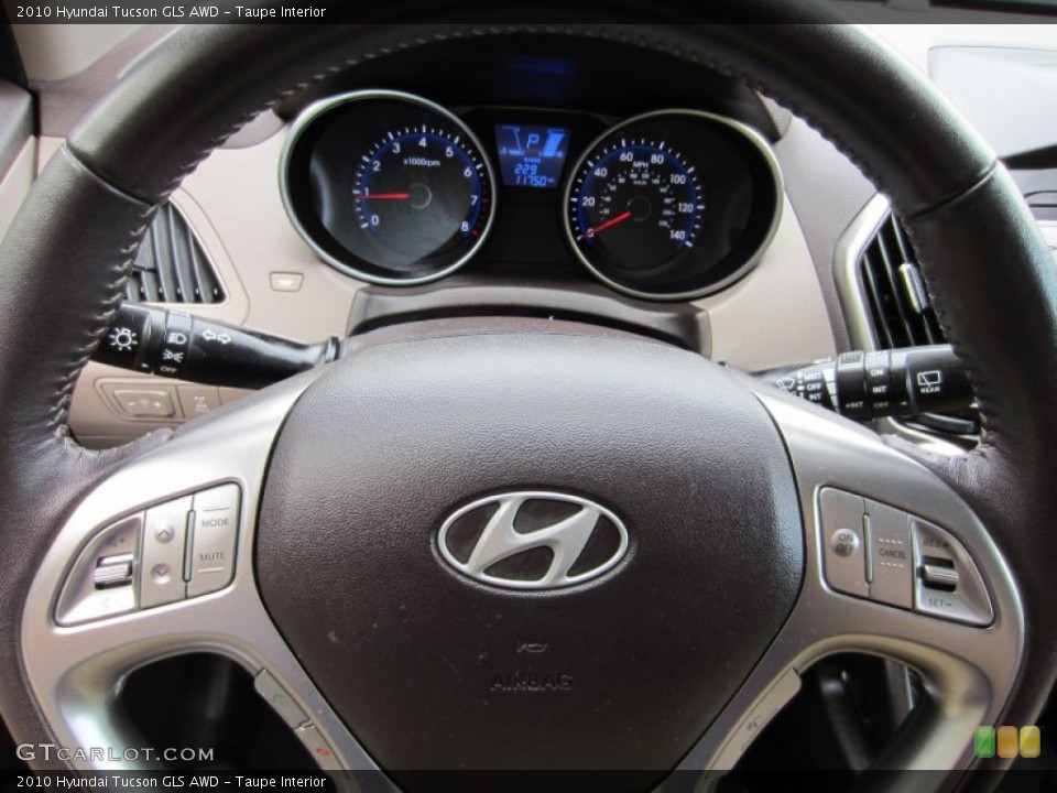 Taupe Interior Controls for the 2010 Hyundai Tucson GLS AWD #54502286