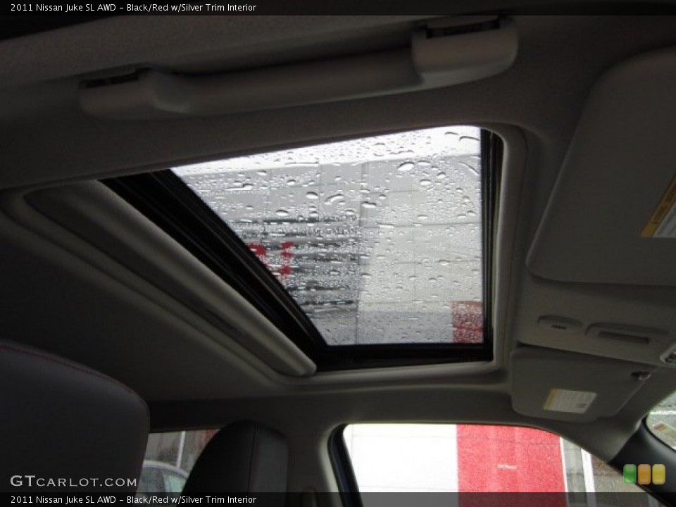 Black/Red w/Silver Trim Interior Sunroof for the 2011 Nissan Juke SL AWD #54502916