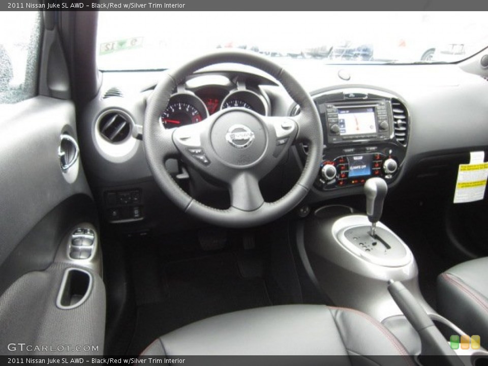 Black/Red w/Silver Trim Interior Dashboard for the 2011 Nissan Juke SL AWD #54502940