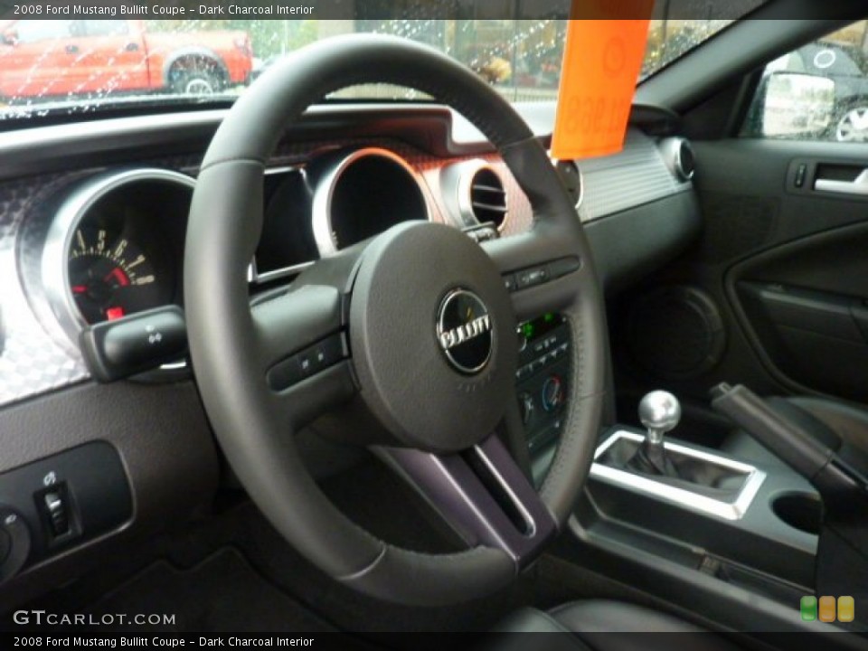 Dark Charcoal Interior Steering Wheel for the 2008 Ford Mustang Bullitt Coupe #54504263