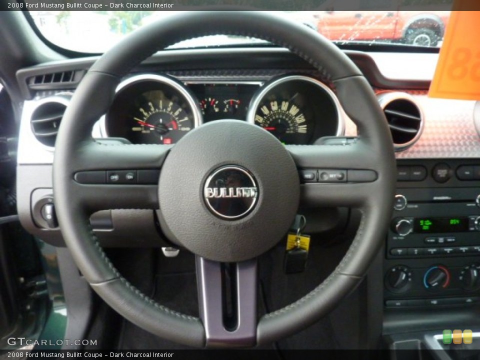 Dark Charcoal Interior Steering Wheel for the 2008 Ford Mustang Bullitt Coupe #54504269
